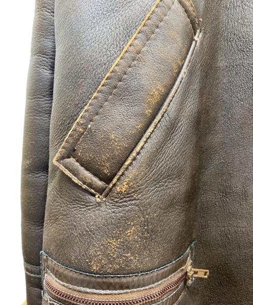 Eduardo Bassoni（エドゥアルド・バッソーニ）Eduardo Bassoni (エドゥアルド・バッソーニ) USA製 B-7 ムートンアラスカンコート ブラウン サイズ:Lの古着・服飾アイテム