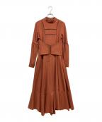 Ameriアメリ）の古着「LACE UP BELT DRESS」｜ブラウン