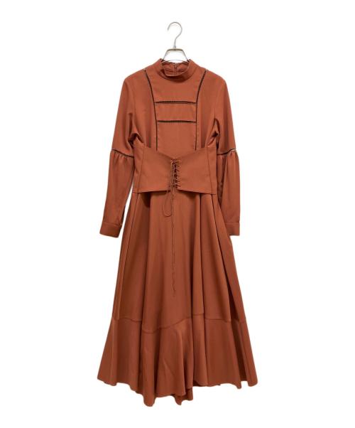 Ameri（アメリ）Ameri (アメリ) LACE UP BELT DRESS ブラウン サイズ:SIZE Mの古着・服飾アイテム