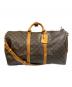 LOUIS VUITTON（ルイ ヴィトン）の古着「キーポル バンドリエール50 モノグラム ボストンバッグ」｜ブラウン
