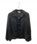 jiedaジエダ）の古着「OPAL OPEN COLLAR SHIRT」｜ブラック