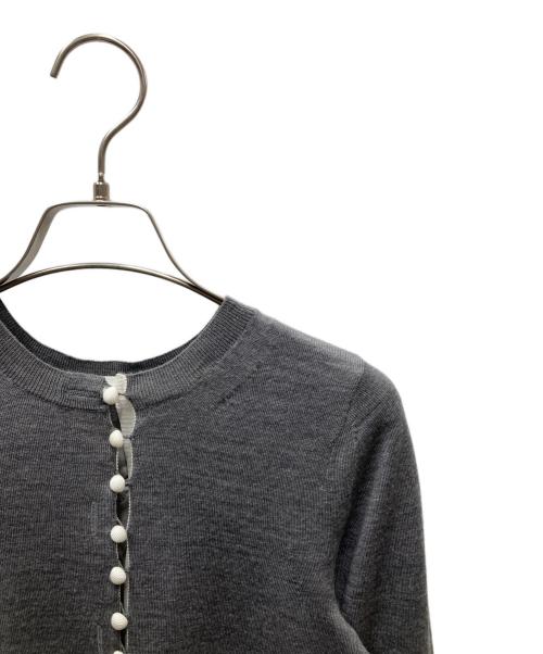 sacai（サカイ）sacai (サカイ) バック切替クルーネックカーディガン グレー サイズ:1の古着・服飾アイテム