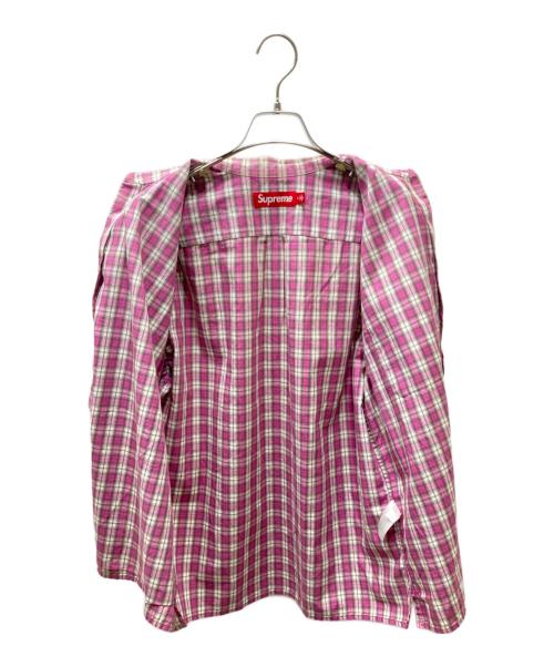 SUPREME（シュプリーム）SUPREME (シュプリーム) Mini Plaid S/S Shirt チェックシャツ ピンク サイズ:Sの古着・服飾アイテム