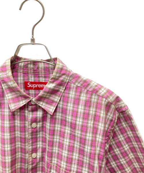 SUPREME（シュプリーム）SUPREME (シュプリーム) Mini Plaid S/S Shirt チェックシャツ ピンク サイズ:Sの古着・服飾アイテム