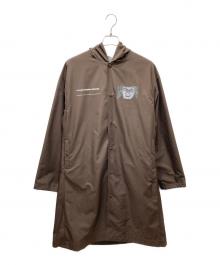 UNDERCOVER（アンダーカバー）の古着「プリントフーデットコート」｜ブラウン
