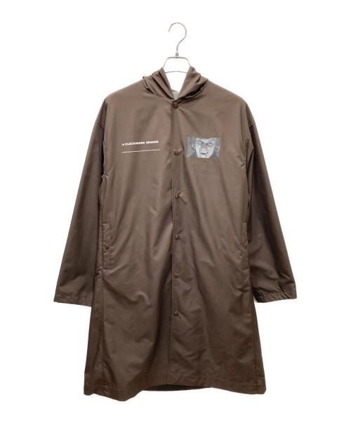 UNDERCOVER（アンダーカバー）UNDERCOVER (アンダーカバー) プリントフーデットコート ブラウン サイズ:2の古着・服飾アイテム