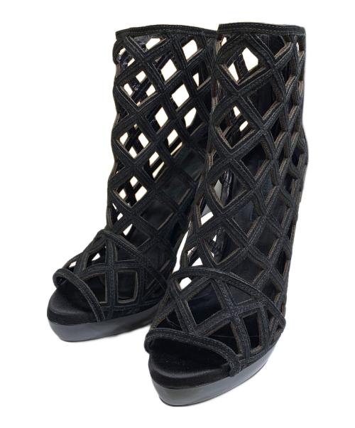 BURBERRY（バーバリー）BURBERRY (バーバリー) スウェードブーティ ブラック サイズ:SIZE 36 1/2の古着・服飾アイテム