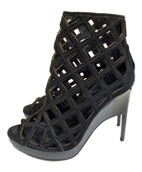 BURBERRY（バーバリー）BURBERRY (バーバリー) スウェードブーティ ブラック サイズ:SIZE 36 1/2の古着・服飾アイテム