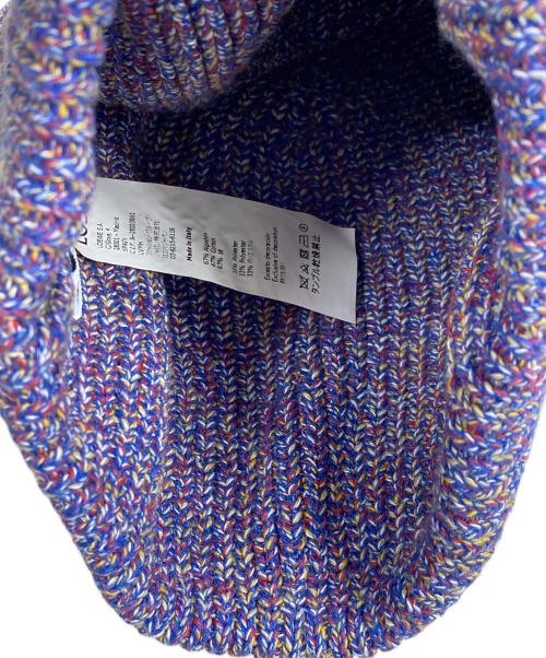 LOEWE（ロエベ）LOEWE (ロエベ) メランジニットビーニー ニット帽 ブルーの古着・服飾アイテム