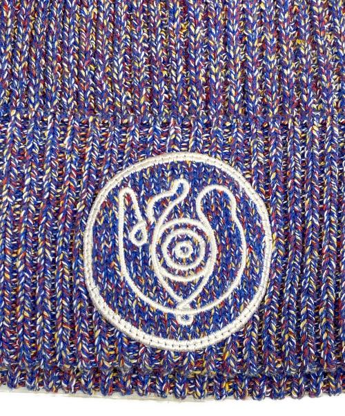 LOEWE（ロエベ）LOEWE (ロエベ) メランジニットビーニー ニット帽 ブルーの古着・服飾アイテム