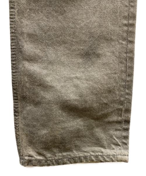 RALPH LAUREN BlackLabel（ラルフローレンブラックレーベル）RALPH LAUREN BlackLabel (ラルフローレンブラックレーベル) オイルコーティング ストレート デニムパンツ グレー サイズ:W32の古着・服飾アイテム