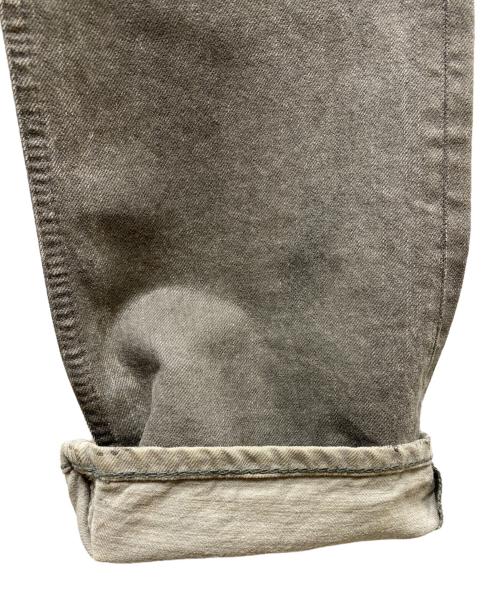 RALPH LAUREN BlackLabel（ラルフローレンブラックレーベル）RALPH LAUREN BlackLabel (ラルフローレンブラックレーベル) オイルコーティング ストレート デニムパンツ グレー サイズ:W32の古着・服飾アイテム