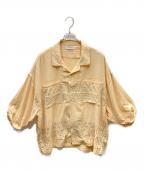 TIGHTBOOTH PRODUCTIONタイトブースプロダクション）の古着「DIAMOND ROLL-UP SHIRT シャツ」｜ベージュ