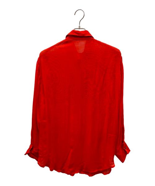 YOHJI YAMAMOTO（ヨウジヤマモト）YOHJI YAMAMOTO (ヨウジヤマモト) レーヨン二重ガーゼシャツ レッド サイズ:SIZE 1の古着・服飾アイテム