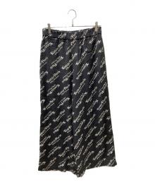 KENZO×VERDY（ケンゾー×ヴェルディ）の古着「Kenzo A Kenzo By Verdy Twill Wide-Leg Pants イージーパンツ」｜ブラック×ホワイト