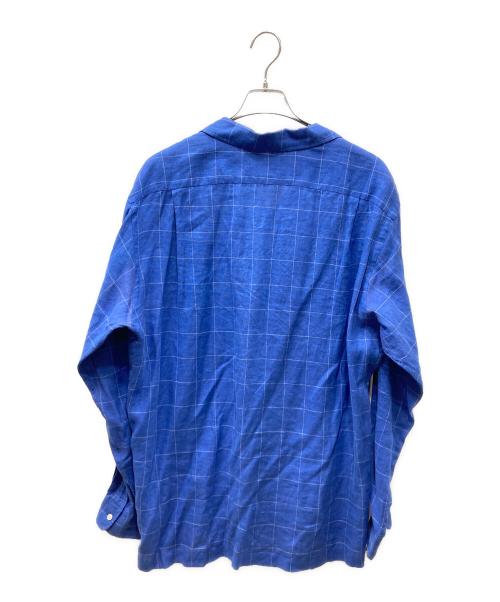 POLO RALPH LAUREN（ポロ・ラルフローレン）POLO RALPH LAUREN (ポロ・ラルフローレン) CRAYTON オープンカラー リネンチェックシャツ サイズ:SIZE Lの古着・服飾アイテム