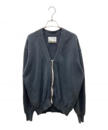 RE-PURPOSE by L’ECHOPPE（レパーパスバイレショップ）の古着「ジップアップニットカーディガン」｜ブラック