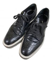 PRADA（プラダ）の古着「CALZATURE DOMNA ウィングチップシューズ」｜ブラック