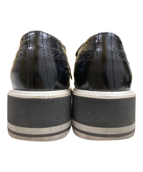 PRADA（プラダ）PRADA (プラダ) CALZATURE DOMNA ウィングチップシューズ ブラック サイズ:36 1/2の古着・服飾アイテム