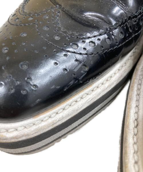 PRADA（プラダ）PRADA (プラダ) CALZATURE DOMNA ウィングチップシューズ ブラック サイズ:36 1/2の古着・服飾アイテム