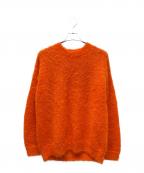 AURALEEオーラリー）の古着「BRUSHED SUPER KID MOHAIR KNIT モヘアニット」｜オレンジ