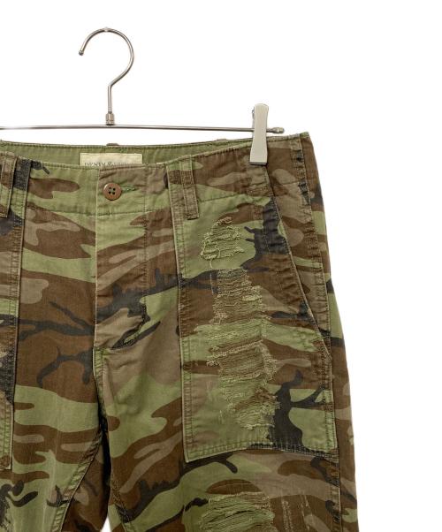 Denim & Supply Ralph Lauren（デニム＆サプライ ラルフローレン）DENIM & SUPPLY RALPH LAUREN (デニム＆サプライ ラルフローレン) デストロイカモ カーゴパンツ オリーブ×ブラウン サイズ:SIZE 33×24の古着・服飾アイテム