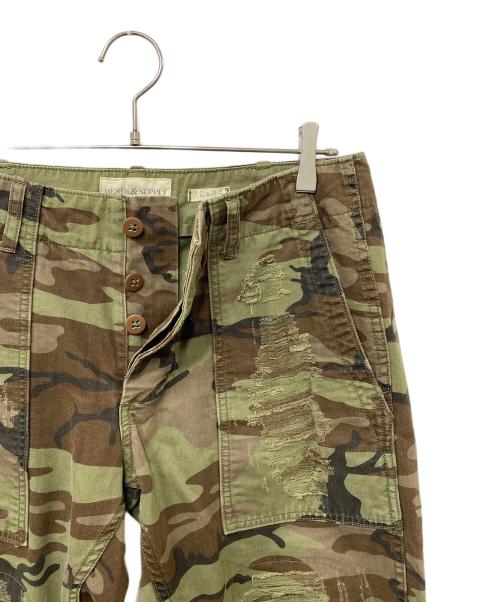 Denim & Supply Ralph Lauren（デニム＆サプライ ラルフローレン）DENIM & SUPPLY RALPH LAUREN (デニム＆サプライ ラルフローレン) デストロイカモ カーゴパンツ オリーブ×ブラウン サイズ:SIZE 33×24の古着・服飾アイテム