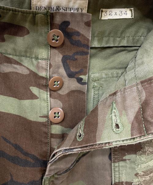 Denim & Supply Ralph Lauren（デニム＆サプライ ラルフローレン）DENIM & SUPPLY RALPH LAUREN (デニム＆サプライ ラルフローレン) デストロイカモ カーゴパンツ オリーブ×ブラウン サイズ:SIZE 33×24の古着・服飾アイテム