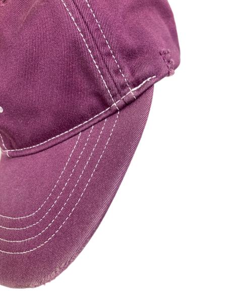 SUPREME（シュプリーム）Supreme (シュプリーム) 25FW Distressed Script 6-Panel キャップ パープルの古着・服飾アイテム