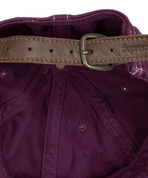 SUPREME（シュプリーム）Supreme (シュプリーム) 25FW Distressed Script 6-Panel キャップ パープルの古着・服飾アイテム
