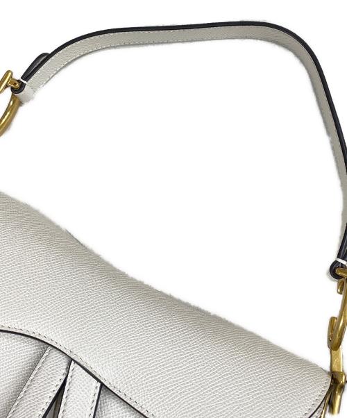 Christian Dior（クリスチャン ディオール）Christian Dior (クリスチャン ディオール) Saddle Bag サドルバッグ ラテホワイトの古着・服飾アイテム