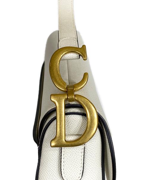 Christian Dior（クリスチャン ディオール）Christian Dior (クリスチャン ディオール) Saddle Bag サドルバッグ ラテホワイトの古着・服飾アイテム