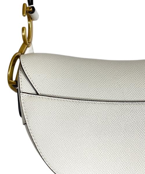 Christian Dior（クリスチャン ディオール）Christian Dior (クリスチャン ディオール) Saddle Bag サドルバッグ ラテホワイトの古着・服飾アイテム