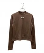 jacquemusジャックムス）の古着「ロングスリーブカットソー LE GROS GRAIN T-SHIRT」｜ブラウン