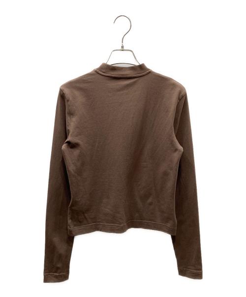 jacquemus（ジャックムス）jacquemus (ジャックムス) ロングスリーブカットソー LE GROS GRAIN T-SHIRT ブラウン サイズ:XSの古着・服飾アイテム