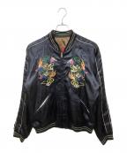 東洋エンタープライズトウヨウエンタープライズ）の古着「リバーシブル スカジャン CHOPPERS」｜ブラック×カーキ