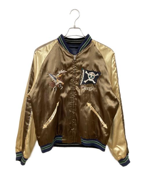 東洋エンタープライズ（トウヨウエンタープライズ）東洋エンタープライズ (トウヨウエンタープライズ) リバーシブル スカジャン CHOPPERS ブラック×カーキ サイズ:Lの古着・服飾アイテム