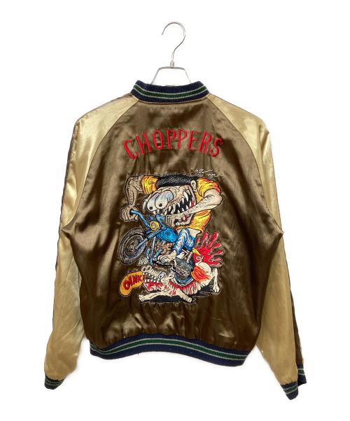 東洋エンタープライズ（トウヨウエンタープライズ）東洋エンタープライズ (トウヨウエンタープライズ) リバーシブル スカジャン CHOPPERS ブラック×カーキ サイズ:Lの古着・服飾アイテム