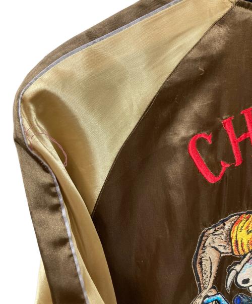 東洋エンタープライズ（トウヨウエンタープライズ）東洋エンタープライズ (トウヨウエンタープライズ) リバーシブル スカジャン CHOPPERS ブラック×カーキ サイズ:Lの古着・服飾アイテム