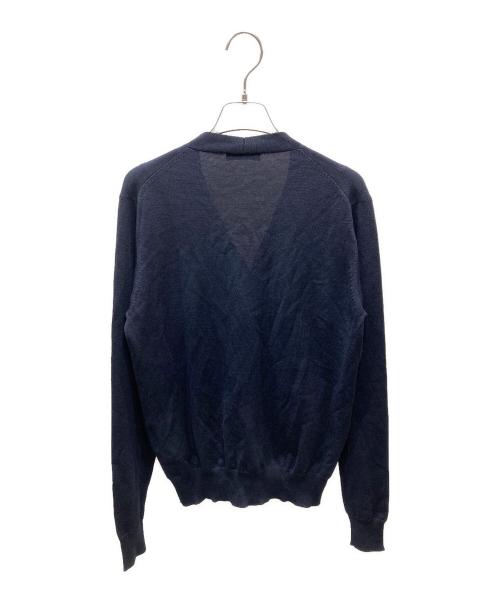 PRADA（プラダ）PRADA (プラダ) ウールニットカーディガン ネイビー サイズ:46の古着・服飾アイテム