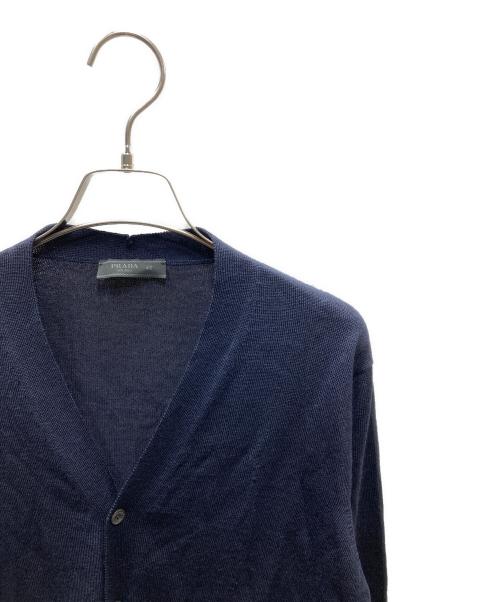 PRADA（プラダ）PRADA (プラダ) ウールニットカーディガン ネイビー サイズ:46の古着・服飾アイテム