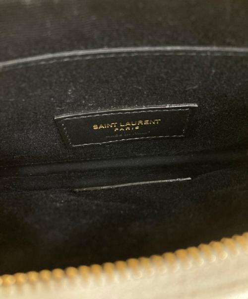 Saint Laurent Paris（サンローランパリ）Saint Laurent Paris (サンローランパリ) YSLロゴ ビルポーチ ラージ アイボリーの古着・服飾アイテム