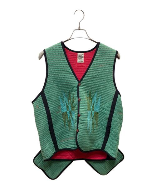 KAPITAL（キャピタル）KAPITAL (キャピタル) BYBORRE (バイボレ) 3D KNIT VEST/3Dニットベスト グリーン サイズ:SIZE 3の古着・服飾アイテム