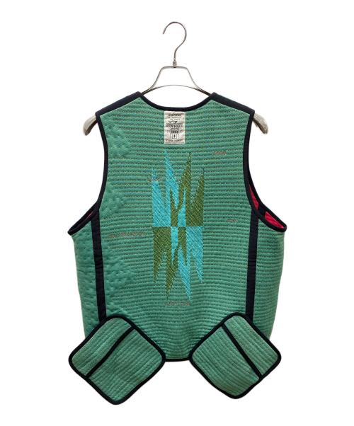 KAPITAL（キャピタル）KAPITAL (キャピタル) BYBORRE (バイボレ) 3D KNIT VEST/3Dニットベスト グリーン サイズ:SIZE 3の古着・服飾アイテム