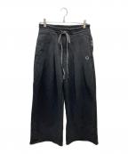 SHINYA KOZUKAシンヤコズカ）の古着「Ordinary Home Baggy スウェットパンツ」｜ブラック×ベージュ