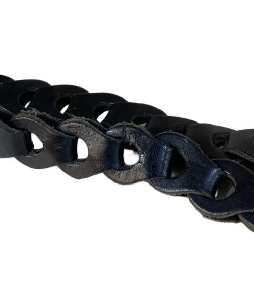 il micio（イル ミーチョ）il micio (イル ミーチョ) Hand Belt/レザーメッシュベルト ブラック サイズ:なしの古着・服飾アイテム