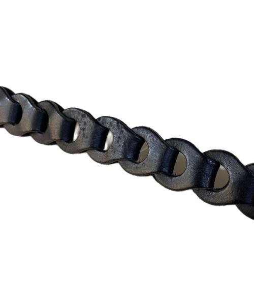 il micio（イル ミーチョ）il micio (イル ミーチョ) Hand Belt/レザーメッシュベルト ブラック サイズ:なしの古着・服飾アイテム