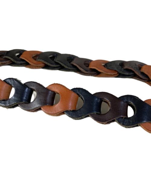 il micio（イル ミーチョ）il micio (イル ミーチョ) M'S BRAQUE (エムズブラック) レザーベルト ブラウンの古着・服飾アイテム