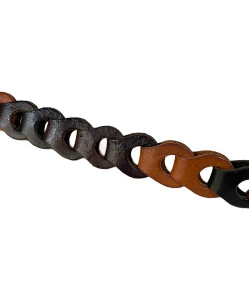 il micio（イル ミーチョ）il micio (イル ミーチョ) M'S BRAQUE (エムズブラック) レザーベルト ブラウンの古着・服飾アイテム