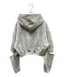JOSE MOON (ジョゼムーン) SLIT SHORT HOODIE パールデザインパーカー グレー サイズ:Free：8000円